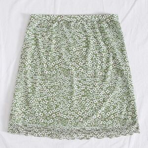 Floral Green Skirt